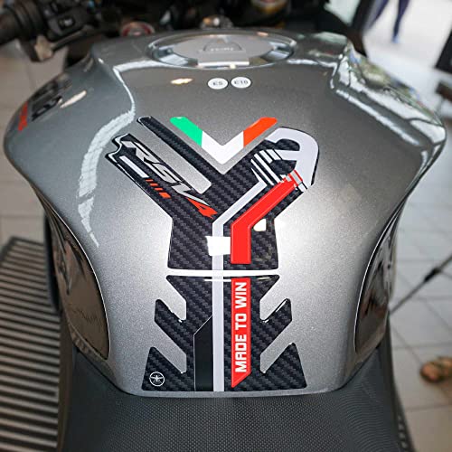 labelbike - 3D Aufkleber für Motorrad-Tankschutz, kompatibel mit Aprilia RSV4 1100 2021-2023 - Farbe Rot von LABELBIKE