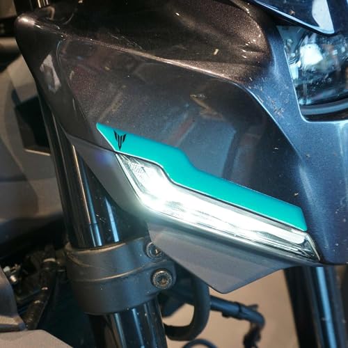 labelbike - 3D Harz Aufkleber Motorrad Dekoration und Frontmündungs Schutz kompatibel mit Yamaha MT 09 2024-2025 Farbe Cyan von LABELBIKE