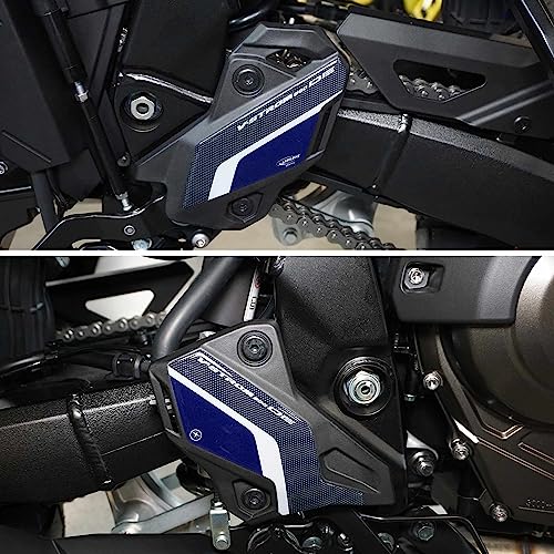 labelbike - 3D Harz Aufkleber Motorrad-Fersenschützer kompatibel mit Suzuki V-Strom 800DE Blau von LABELBIKE