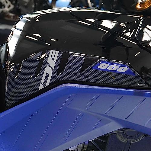 labelbike - 3D Harz Aufkleber Seitenschutz für den Tank kompatibel mit Suzuki V-Strom 800DE Blau von LABELBIKE