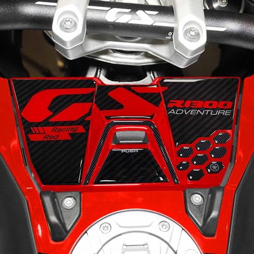 labelbike - 3D Harz Aufkleber zum Schutz und zur Dekoration der Tankklappe des Motorrads kompatibel mit BMW R1300GS Adventure - Rot von LABELBIKE