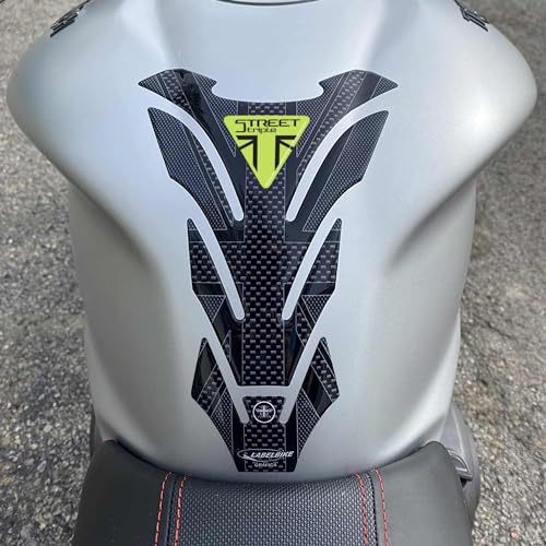 labelbike - 3D Harz Motorrad Tankpad Aufkleber Tankdeko und Schutz kompatibel mit Triumph Street Triple Union Jack von LABELBIKE