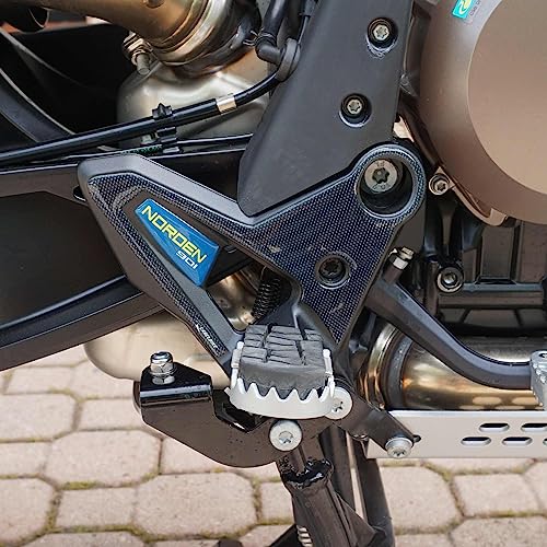 labelbike - 3D-Harzaufkleber, Fersenpolsterschutz, Fußrasten, Fußrasten, Motorräder, kompatibel mit Husqvarna Norden 901 Expedition 2023 von LABELBIKE