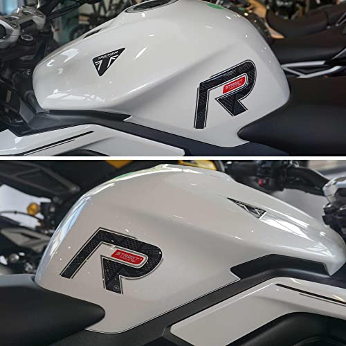 labelbike - 3D-Motorrad-Tankschutzaufkleber kompatibel mit Triumph Street Triple 765 R 2023 - Farbe Rot von LABELBIKE
