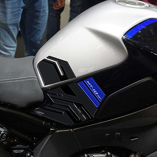 labelbike - 3D Harzaufkleber Dekorationen und Seitenschutz für den Motorradtank kompatibel mit Yamaha MT-10 SP 2022-2023 - Farbe: Blaumetallic von LABELBIKE
