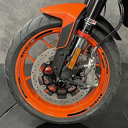 labelbike - Aufkleber Streifen Motorrad Felgen Räder Schutz Kit kompatibel mit KTM 890 Duke GP 2022-2023 Orange von LABELBIKE