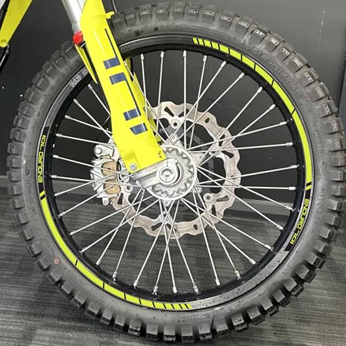 labelbike - Aufkleber Streifen Motorrad Felgen Räder Schutz-Kit kompatibel mit Husqvarna Enduro 701 - Farbe Gelb Fluoreszierend Schwarz von LABELBIKE