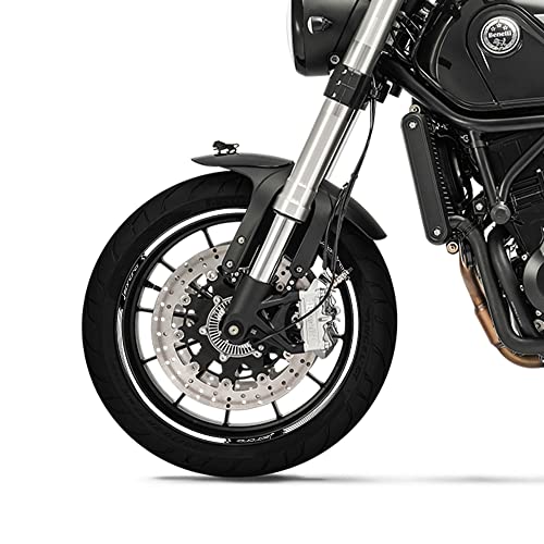 labelbike - Aufkleber Streifen Motorradfelgen Räder 17" Schutz-Kit kompatibel mit Benelli Leoncino 500 und 800 Weiß von LABELBIKE