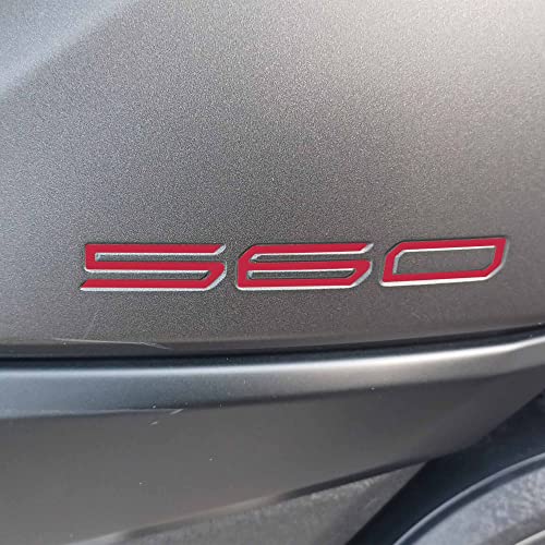 labelbike - Aufkleber für Roller Three Writings 560 tmax 2020-2021, kompatibel mit Yamaha T-Max, Rot von LABELBIKE