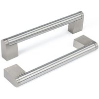 Lablanc - 10 Stück Möbelgriffe Edelstahl Küchenmöbelgriffe Türgriffe Nickel gebürstet Küchengriffe aus Edelstahl Achsabstand 128mm von LABLANC