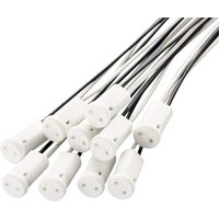 10er-Pack G4 LED-Halogenlampe MR11 Keramiksockel Miniatur-Bi-Pin-Sockeladapter für G4 mit 20 cm Kabel, Off White 5 W, 12 V-265 V 10er-Pack G4 LED-Halogenlampe MR11 Keramiksockel Miniatur-Bi-Pin-Sockeladapter für G4 mit 20 cm Kabel, Off White 5 W, 12 V-265 V von LABLANC