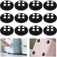 12 Stück 4-Kugel-Möbelrollen, Mini-Selbstkleberollen, kleine 360°-Drehrollen aus Kunststoff, 45 x 45 mm Schrankrollen, für Mülleimer, Kisten, 12 Stück 4-Kugel-Möbelrollen, Mini-Selbstkleberollen, kleine 360°-Drehrollen aus Kunststoff, 45 x 45 mm Schrankrollen, für Mülleimer, Kisten, von LABLANC