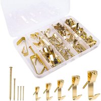 120-teiliges Bilderrahmenhaken-Set, Bilderhaken-Set aus Edelstahl zur Wandmontage mit Nägeln zur Befestigung von Fotorahmen, Spiegeln und Kunstwerken 120-teiliges Bilderrahmenhaken-Set, Bilderhaken-Set aus Edelstahl zur Wandmontage mit Nägeln zur Befestigung von Fotorahmen, Spiegeln und Kunstwerken von LABLANC