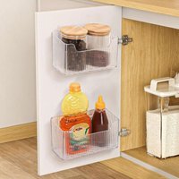 2 Stück Aufbewahrungsbox für Küchenschranktüren, selbstklebende Aufbewahrungsbox zur Wandmontage, Organizer-Box für Kleinigkeiten im 2 Stück Aufbewahrungsbox für Küchenschranktüren, selbstklebende Aufbewahrungsbox zur Wandmontage, Organizer-Box für Kleinigkeiten im von LABLANC
