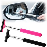 2 Stück Autofenster-Abzieher, Auto-Scheibenwischer, Auto-Rückspiegelwischer, Teleskop-Wischer, Auto-Abzieher, einziehbarer Wischer für von LABLANC