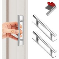 2 Stück selbstklebender Möbelgriff, Aluminium selbstklebender Ziehgriff ohne Bohren für Schubladenschrank-Schiebetüren 150 mm Silber 2 Stück selbstklebender Möbelgriff, Aluminium selbstklebender Ziehgriff ohne Bohren für Schubladenschrank-Schiebetüren 150 mm Silber von LABLANC