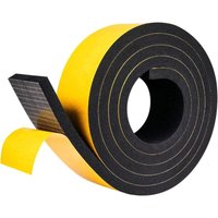 2 m selbstklebender Schaumstoff-Dichtungsstreifen für Tür, Fenster, Tür, Fenster, Tür, selbstklebend, 10 mm x 50 mm x 2 m, Schwarz 2 m selbstklebender Schaumstoff-Dichtungsstreifen für Tür, Fenster, Tür, Fenster, Tür, selbstklebend, 10 mm x 50 mm x 2 m, Schwarz von LABLANC