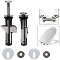 2-teiliges Universal-Ersatzset für Toilettensitzschrauben, robuste Scharnierschrauben aus Edelstahl für Toilettensitze mit Metallscheiben in zwei 2-teiliges Universal-Ersatzset für Toilettensitzschrauben, robuste Scharnierschrauben aus Edelstahl für Toilettensitze mit Metallscheiben in zwei von LABLANC