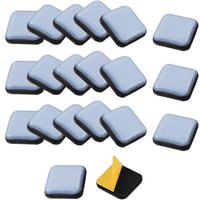 20 Stück selbstklebende Möbelgleiter, Teflon-Möbelgleiter, quadratische Teflon-Stuhlgleiter, 25 x 25 mm, Gleitpolster für Stuhl, Sofa, Schreibtisch, von LABLANC