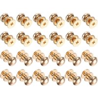 24 Stück 0,3 x 0,32 Zoll Mini-Schubladenknöpfe, runde Griffe, Schrankknöpfe, Griffe für Kommoden, Schränke, Schmuck-Geschenkboxen, Gold von LABLANC