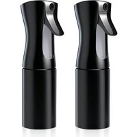 2er-Pack 200 ml Wassersprühflaschen mit kontinuierlichem, feinem Nebel für Pflanzen, Reinigung, Alkohol usw. (schwarz) von LABLANC