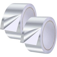 2er-Pack Aluminiumfolienband – 50 mm x 20 m – wasserfest – zum Reparieren von Metalloberflächen – für schnelle Reparaturen zu Hause von LABLANC