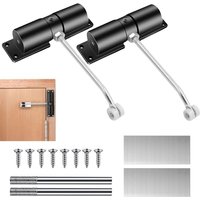 2er-Pack Automatischer Türschließer, Verstellbarer Federtürschließer für Türen bis 40 kg, Bräutigam-Türschließer mit Einstellstange, Montageplatte 2er-Pack Automatischer Türschließer, Verstellbarer Federtürschließer für Türen bis 40 kg, Bräutigam-Türschließer mit Einstellstange, Montageplatte von LABLANC