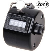 2er-Pack Hand-Klickerzähler, 4-stelliger Mengenzähler, Fingerzähler, Rundenzähler für Personenzähler, Sportschule von LABLANC