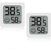 2er-Pack Mini-LCD-Digital-Hygrometer-Thermometer für Zuhause, Gewächshaus, Baby, Büro, Haus, Garten, Keller 2er-Pack Mini-LCD-Digital-Hygrometer-Thermometer für Zuhause, Gewächshaus, Baby, Büro, Haus, Garten, Keller von LABLANC