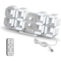 3D led Digital Wanduhr Kleiner Wecker Fernbedienung 25,2 cm 12/24 Stunden Temperatur Datumsanzeige Zeitspeicher Schlummerfunktion Nachtlicht 3D led Digital Wanduhr Kleiner Wecker Fernbedienung 25,2 cm 12/24 Stunden Temperatur Datumsanzeige Zeitspeicher Schlummerfunktion Nachtlicht von LABLANC