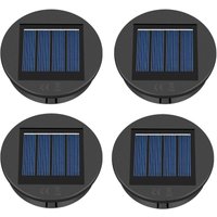 4 Stück 8 cm Ersatz-Solarleuchten, Ersatzabdeckung für Solarpanel-Laterne mit LED-Glühbirne, Ersatzoberteil für Solarleuchten für hängende von LABLANC
