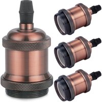 4 Stück Vintage-E27-Lampenfassung, Edison-Retro-Hängelampe, massiver Keramik-Adapter - Lablanc 4 Stück Vintage-E27-Lampenfassung, Edison-Retro-Hängelampe, massiver Keramik-Adapter - Lablanc von LABLANC