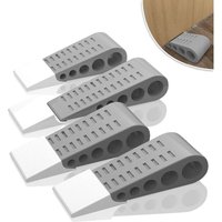 Lablanc - 4 Stück robuster, rutschfester Gummi-Türstopper, kratzfester Türstopper, funktioniert auf allen Oberflächen, Grau von LABLANC