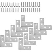 5/10 Edelstahl-Eckwinkel – Möbelbefestigungsplatten, Reparaturplatten, L-förmige Verbinder mit Schrauben, 40 x 40 mm von LABLANC