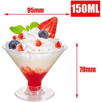 50er-Pack Dessertbecher – perfekte Moussebecher, Eisbecher, offene Mini-Dessertbecher – transparente Einweg-Weingläser aus Hartplastik - Lablanc von LABLANC