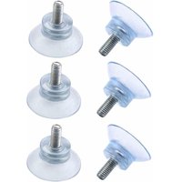 6 Stück transparente PVC-Glas-Saugnapf-Antikollisions-Saugnapf-Saugnäpfe-Halter mit Schrauben für Glastisch (6 x 15 mm), von LABLANC