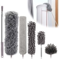 6-teiliges Teleskop-Staubwedel-Set, Wolfskopf-Design, 25-252 cm, waschbare Mikrofaser, Spinnennetzbürste, für Decken, Möbel, Jalousien 6-teiliges Teleskop-Staubwedel-Set, Wolfskopf-Design, 25-252 cm, waschbare Mikrofaser, Spinnennetzbürste, für Decken, Möbel, Jalousien von LABLANC