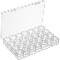 Aufbewahrungsbox für Diamantmalerei, Schraubenbox, kleine Box, transparente Schmuckschatulle, 28 Fächer, für Kleinteile, Nägel, Perlen, Schmuck Aufbewahrungsbox für Diamantmalerei, Schraubenbox, kleine Box, transparente Schmuckschatulle, 28 Fächer, für Kleinteile, Nägel, Perlen, Schmuck von LABLANC