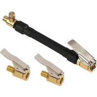 Auto-Reifenventil-Adapter, Reifenfüllpumpenschlauch mit 2 Messing-Inflatordüsen, Inflatorventil-Anschluss für Auto, Fahrrad, Motorrad - Lablanc Auto-Reifenventil-Adapter, Reifenfüllpumpenschlauch mit 2 Messing-Inflatordüsen, Inflatorventil-Anschluss für Auto, Fahrrad, Motorrad - Lablanc von LABLANC