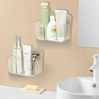 Badezimmerregal, 2-teiliges Duschregal, kein Bohren erforderlich, Wandregale für Bad und Küche, Badezimmer-Organizer für Shampoo und Duschgel Badezimmerregal, 2-teiliges Duschregal, kein Bohren erforderlich, Wandregale für Bad und Küche, Badezimmer-Organizer für Shampoo und Duschgel von LABLANC