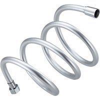 Brauseschlauch 150 cm mit Verdrehschutz, Schlauch, Standard 1/2" Anschluss, knickfest, geprüft für drückendes Trinkwasser, silber von LABLANC