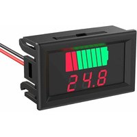 Lablanc - dc 12 v, 24 v, 36 v, 48 v, 72 v Batterietester, 2-in-1 Batteriekapazitäts-Spannungsanzeige, Lithium-Ionen-Batteriespannungsleser – rotes von LABLANC