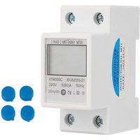 Digitaler Stromzähler 220V 5(80)A Einphasiger digitaler Energiezähler 2-Draht 2P DIN-Schiene Stromzähler Elektronischer KWh-Zähler von LABLANC
