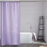 Duschvorhang, maschinenwaschbar, schimmelresistent, lila Stoff, Polyester-Textil, kleines wasserdichtes Duschrollo für Badewanne oder Badezimmer mit von LABLANC