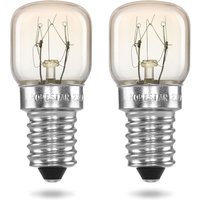 E14 15W Backofenbirne, beständig bis 300°C (2700K Warmweiß, 85lm, T22), 2er-Pack Backofenlampen [Energieklasse g] - Lablanc von LABLANC