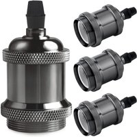 E27-Lampenfassung – Edison-Retro-Pendelleuchte, massiver Keramikadapter, 4 Stück schwarze Perlenfassung - Lablanc E27-Lampenfassung – Edison-Retro-Pendelleuchte, massiver Keramikadapter, 4 Stück schwarze Perlenfassung - Lablanc von LABLANC