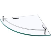 Eckregal aus Glas – Badezimmer-Duschregal – Wandregal aus gehärtetem Glas – mit Handtuchhalter aus 304 poliertem Edelstahl - Lablanc von LABLANC