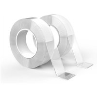 Extra starkes doppelseitiges Klebeband, doppelseitiges transparentes Klebeband, waschbares und wiederverwendbares Nano-Klebeband, 3 Meter, 2 Bände von LABLANC