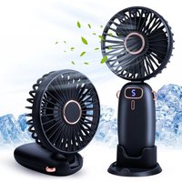 Handventilator, Tragbarer Ventilator, Kleiner Taschenventilator 5 Geschwindigkeiten mit Sockel, Mini Tragbarer USB-Ventilator Leiser Leistungsstarker von LABLANC