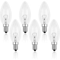 Lablanc - Klare Kerzenbirne E14 40 w, dimmbare Glühlampe, Warmweiß 2700 k, 400 lm, Flammenbirne, E14-Kerzenbirnen mit Edison-Schraube, 6er-Pack Lablanc - Klare Kerzenbirne E14 40 w, dimmbare Glühlampe, Warmweiß 2700 k, 400 lm, Flammenbirne, E14-Kerzenbirnen mit Edison-Schraube, 6er-Pack von LABLANC